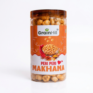 Grainhill Healthy Peri Peri Makhana | High Protein & Calcium Rich Snack | Roasted Fox Nuts