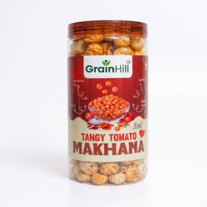 Grainhill Healthy Tangy Tomato Makhana | High Protein & Calcium Rich Snack | Roasted Fox Nuts